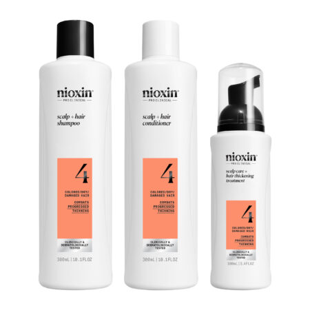 Nioxin pro clinical SYSTEM 4 scalp care + hair thickening system - 3-osaline peanahka hooldav ja juukseid tihendav hooldussüsteem 4064666844077