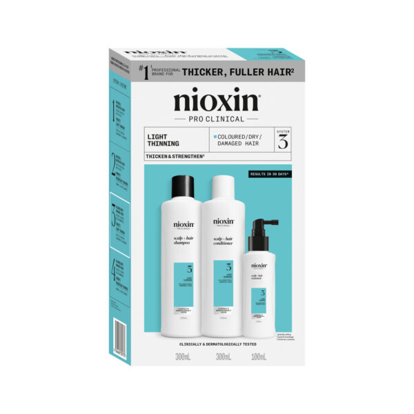 nioxin pro clinical system 3 for color treated hair with light thinning 4064666844015